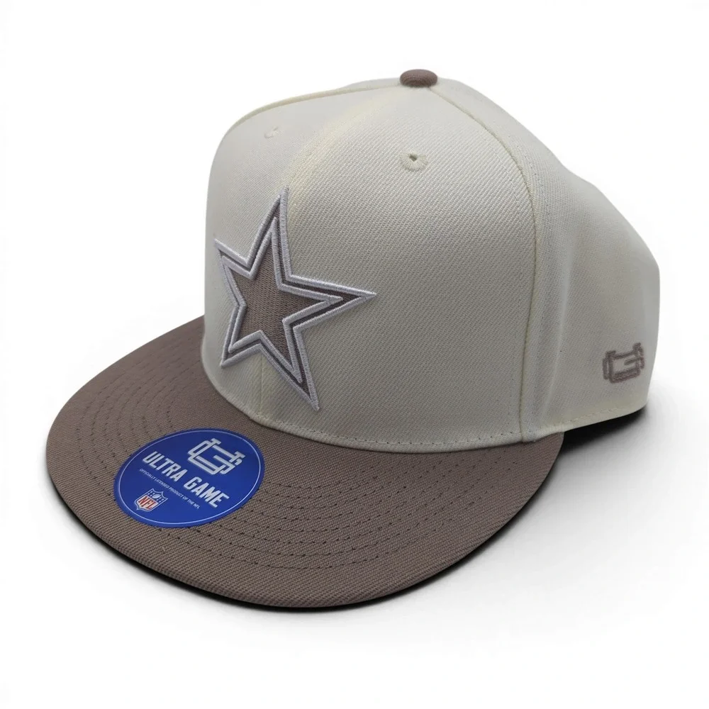 Ultra Game Dallas Cowboys Snapback Hat Cream Brown Ice Cream NFL Cap UGMI983F